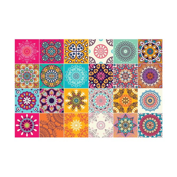 Set 24 autocolante perete Ambiance Clarissa, 10 x 10 cm-image-2