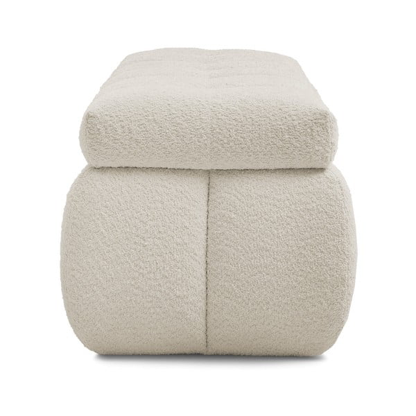 Bancă bej cu tapițerie din țesătură bouclé Mont Blanc – Bobochic Paris-image-3