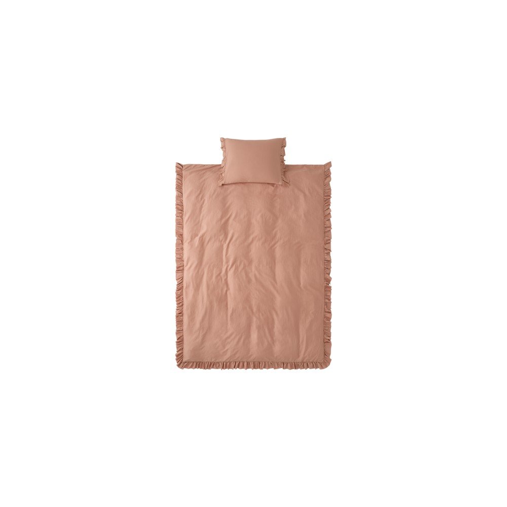 Lenjerie de pat roz prăfuit din bumbac satinat pentru pat de o persoană 150x210 cm Gloria – Ellos Home