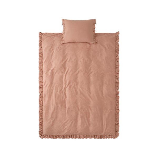 Lenjerie de pat roz prăfuit din bumbac satinat pentru pat de o persoană 150x210 cm Gloria – Ellos Home