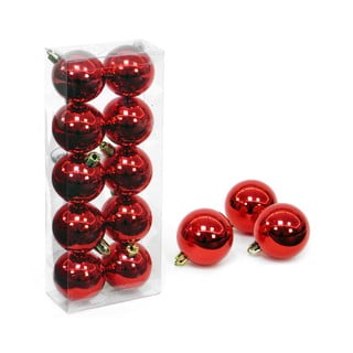 Set 10 globuri roșii de Crăciun Navidad Casa Selección,  ø 5 cm