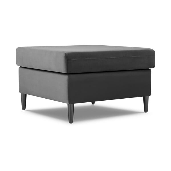 Taburet gri deschis cu tapițerie din catifea Kyoto – Cosmopolitan Design-image-1