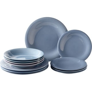 Set farfurii din porțelan 12 piese Villeroy & Boch Like Color Loop, albastru