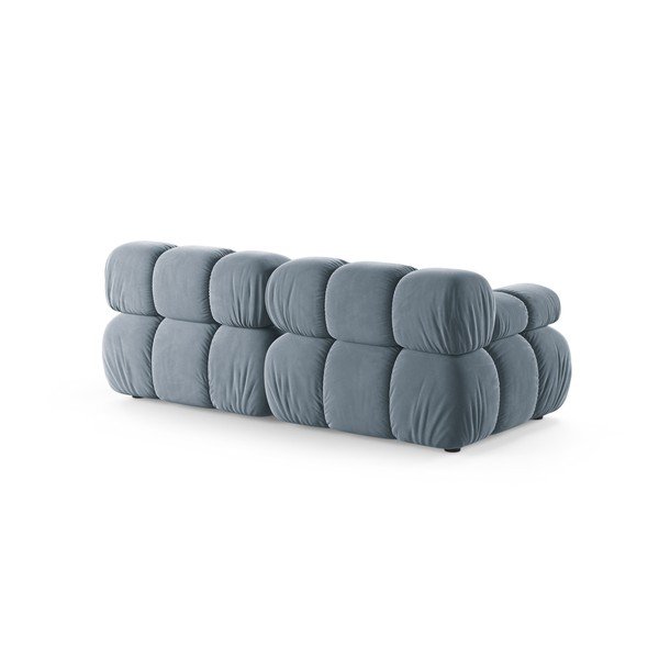 Canapea modulară gri cu tapițerie din catifea 188 cm – Micadoni -image-2