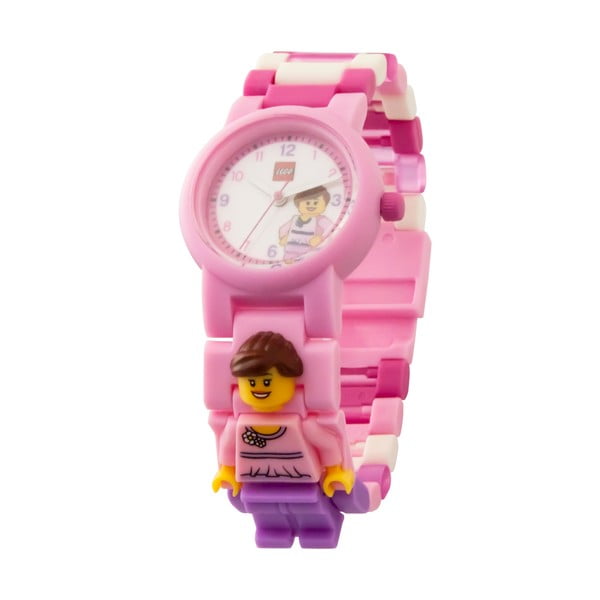 Ceas de mână și figurină LEGO® Classic, roz