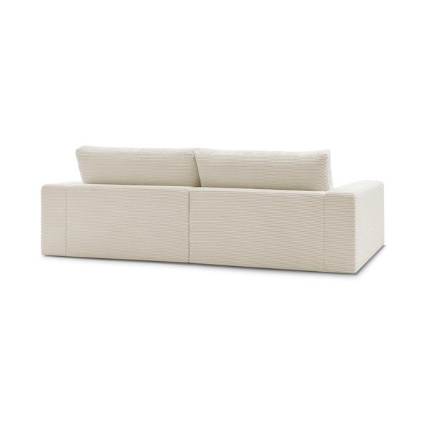 Canapea bej cu tapițerie din catifea reiată  274 cm Leonard – Bobochic Paris-image-4