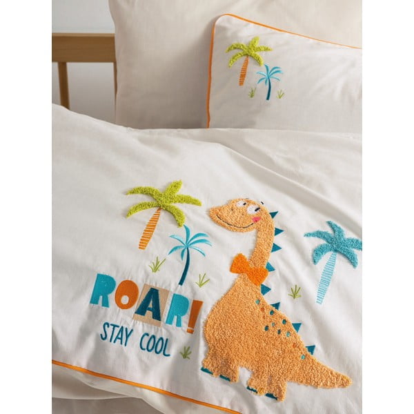 Lenjerie de pat pentru copii bej din bumbac pentru pătuț cu cearceaf inclus, cu 4 piese 100x150 cm Kiddo – Mijolnir-image-2