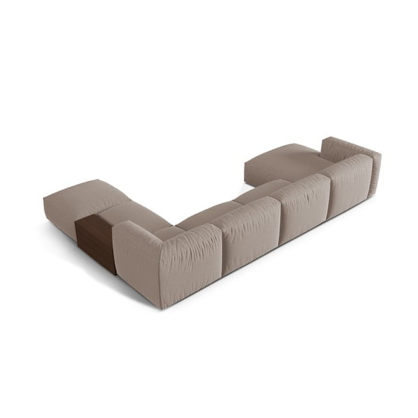 Colțar modular bej (cu colț pe partea dreaptă/în formă de "U") Martina – Micadoni Home-image-3