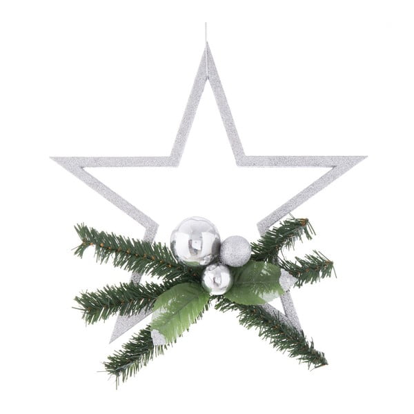 Decorațiune de Crăciun Ixia Pine, argintiu