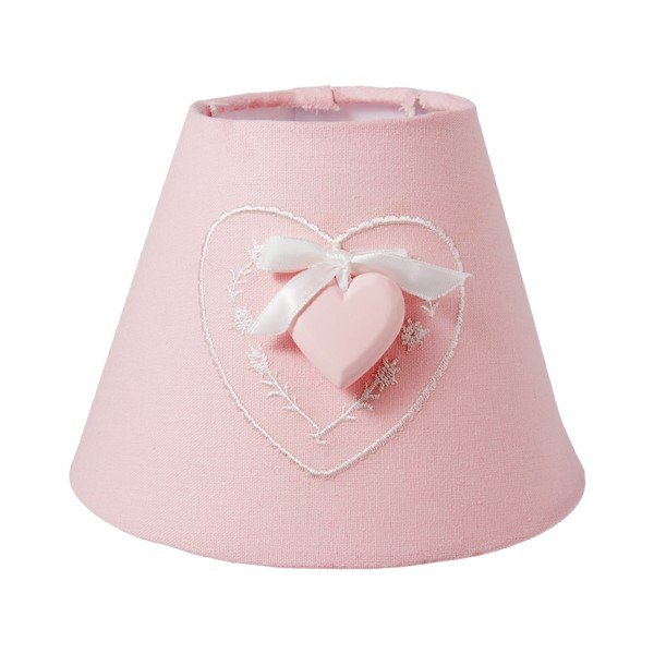 Abajur Clayre & Eef Eveline, Ø 17 cm, roz 