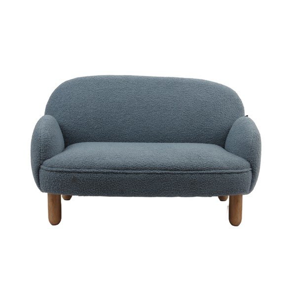 Canapea pentru copii bej cu tapițerie din țesătură bouclé 89 cm Rocky – Vipack