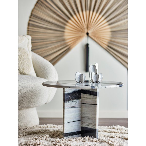 Măsuță de cafea alb-negru rotundă din marmură ø 61 cm Rosito – Bloomingville-image-1