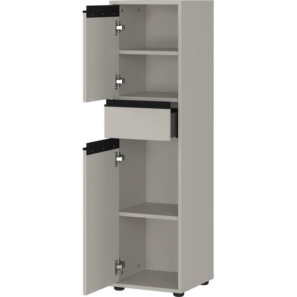 Dulap de baie gri înalt/îngust 33x121 cm Lemont – Germania-image-3