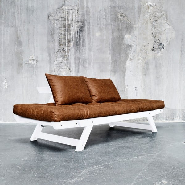 Canapea extensibilă Karup Bebop White/Choco-image-1