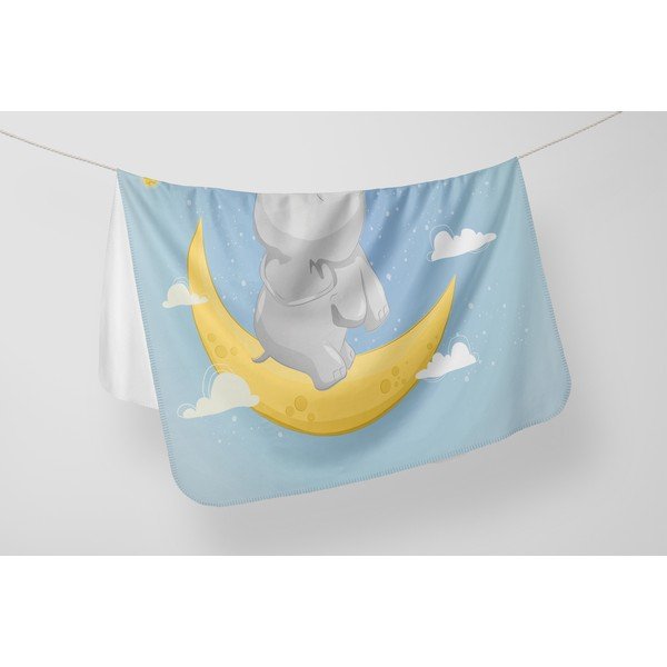 Pătură pentru copii albastră 85x125 cm – OYO kids-image-1