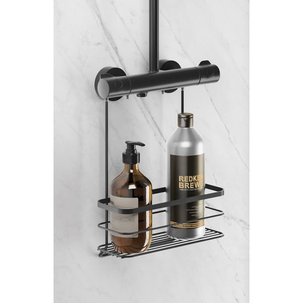 Raft de agățat pentru baie Metaltex Origin, negru-image-1