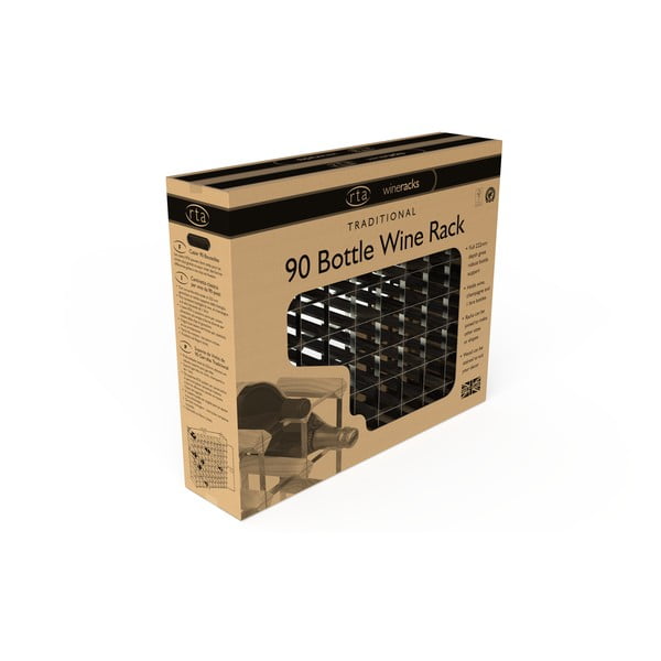 Raft pentru vin  maro din lemn   de frasin  pentru  90 sticle - RTA-image-4