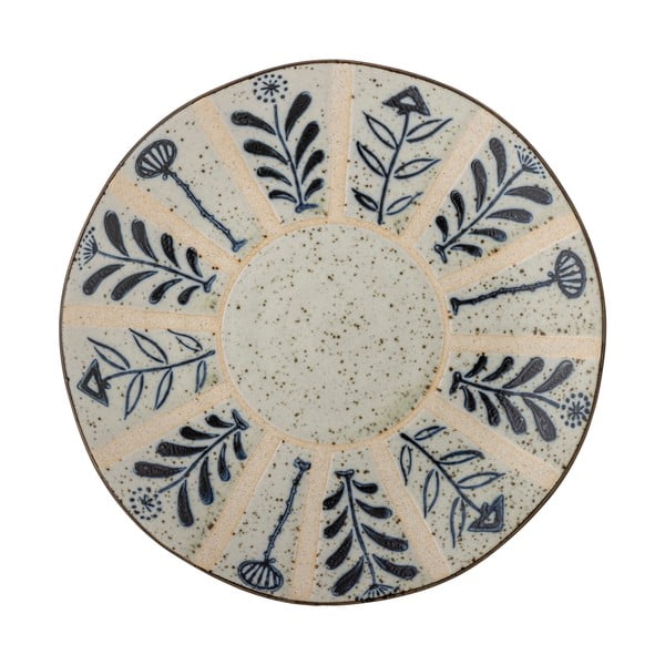 Farfurie albastru-deschis-crem din gresie ø 21 cm Leonie – Bloomingville-image-4