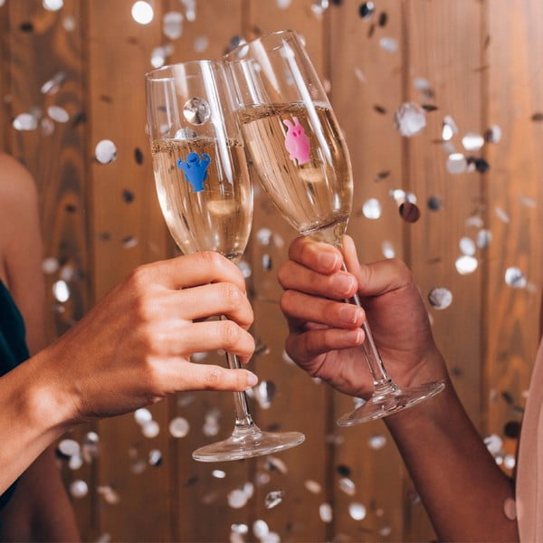 Set de accesorii pentru recunoașterea paharelor din silicon Paty people – VacuVin-image-3