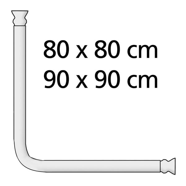 Suport universal pe colț pentru perdea duș Wenko, ø 2,8 cm, alb-image-2