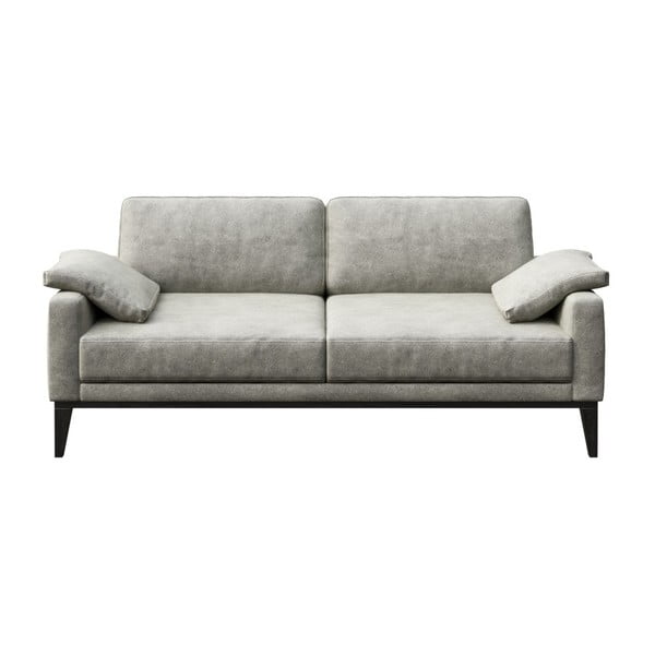 Canapea cu tapițerie din imitație de piele MESONICA Musso, 173 cm, gri