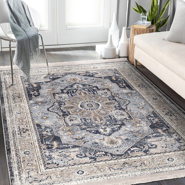 Covor gri de tip traversă 80x200 cm – Mila Home-image-4