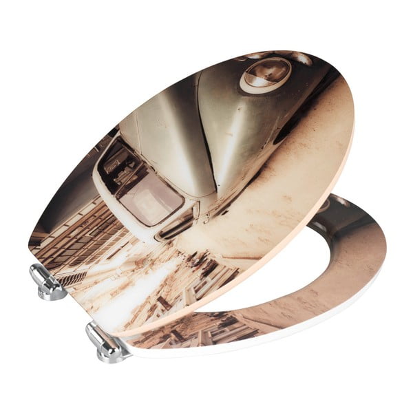 Capac WC cu închidere lentă Wenko Old Time Car, 44,5 x 38 cm-image-2