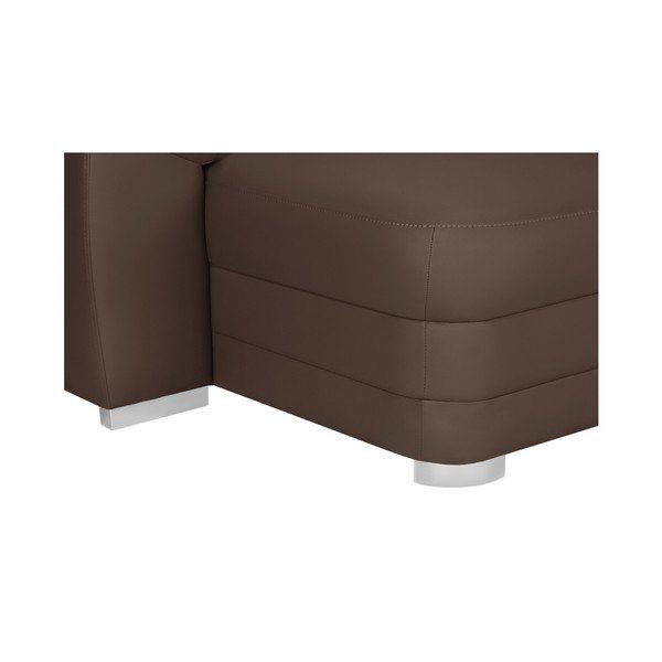 Colțar cu șezlong pe partea stângă Florenzzi Bossi Big, maro-image-4