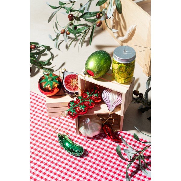 Ornament de Crăciun din sticlă 7 cm Olive – Sass & Belle-image-3