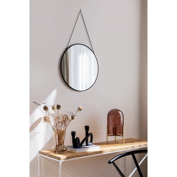 Oglindă rotundă de perete Bonami Essentials Moira, ø 40 cm, negru-image-1