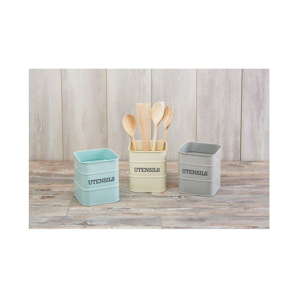 Vas metalic pentru ustensile de bucătărie Kitchen Craft Living Nostalgia, albastru-image-1