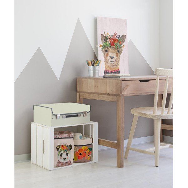 Coșuri de depozitare 2 buc. din material textil Floral Panda – Little Nice Things-image-1