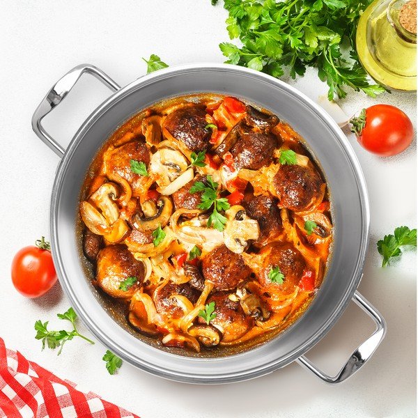 Cratiță cu capac din oțel inoxidabil 4,3 l Venice – Orion-image-1