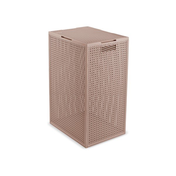 Coș de rufe roz prăfuit din plastic reciclat 60 l Kaya – Curver