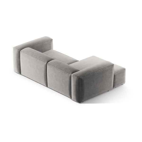 Colțar gri deschis (cu colț pe partea stângă/cu șezlong) Bergamo – Cosmopolitan Design-image-4