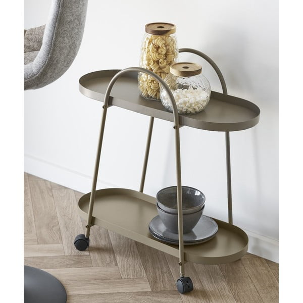 Măsuță de servire cu roți din metal 27,5x60 cm Empoli – House Nordic-image-2