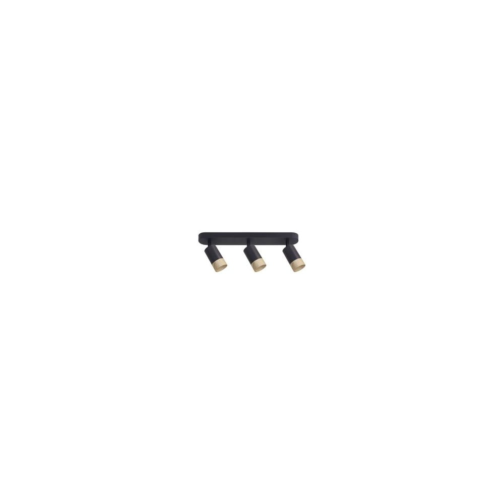 Plafonieră neagră/în culoare naturală cu abajur din metal 48x5.5 cm Conti – Candellux Lighting