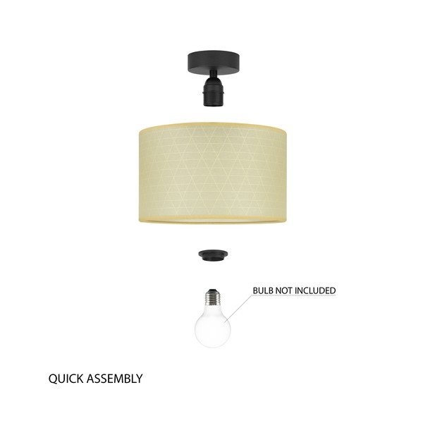 Plafonieră cu model triunghiular Sotto Luce Taiko, ⌀ 25 cm, bej-image-4