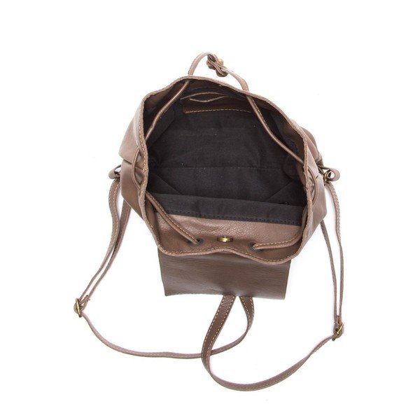 Rucsac din piele Sofia Cardoni Fredo, maro/gri-image-4