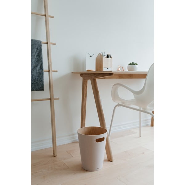 Coș de gunoi Umbra Woodrow, 7,5 l, crem-image-3