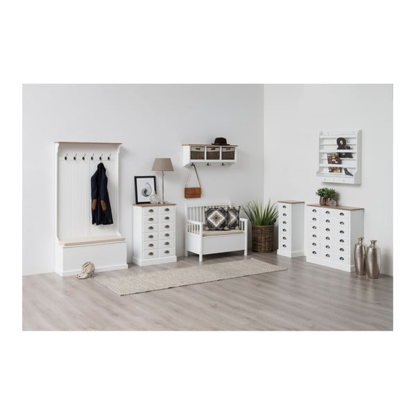 Băncuţă cu spațiu pentru depozitare Actona Assila, alb-image-3