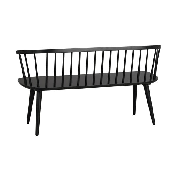 Bancă din lemn Rowico Carmen, negru-image-1