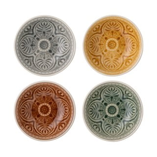 Set 4 boluri din gresie ceramică Bloomingville Rani, ø 9 cm, multicolor