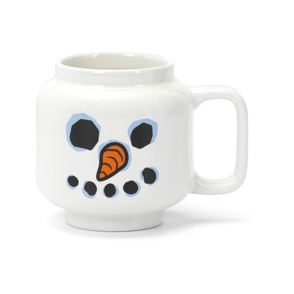 Cană pentru copii albă pentru latte din ceramică 255 ml Snowman – LEGO®