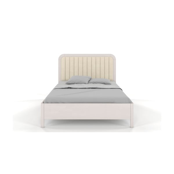 Pat dublu din lemn de fag Skandica Visby Modena, 180 x 200 cm, alb-image-2