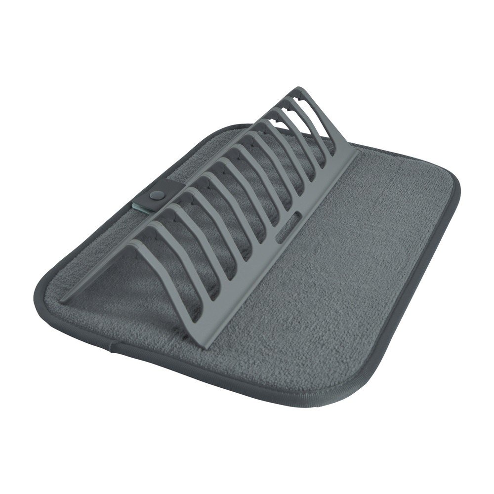 Scurgător de vase gri din plastic 36x28 cm – Homéa