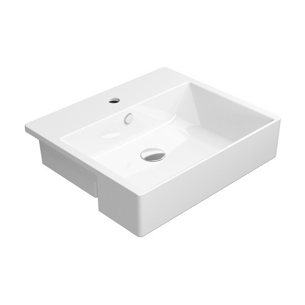 Chiuvetă albă din ceramică 55x47 cm Kube X – Sapho