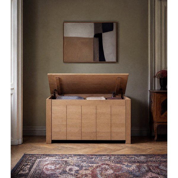 Cufăr în culoare naturală din lemn de pin 100x45 cm Bertram – Støraa-image-3
