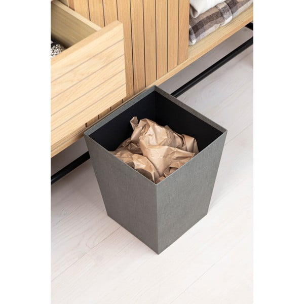 Coș de gunoi gri Sofia Canvas Paper Laminate – Bigso-image-2