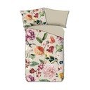 Lenjerie de pat bej din bumbac satinat pentru pat de o persoană 140x200 cm – Descanso